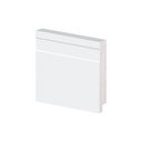 Ver imagem 2 de Kit 10 Rodapés de Poliestireno Arquitech 51007 Frisado 7cm 2,40m Branco