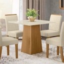Ver imagem 4 de Mesa de Jantar 90cm Dora Branco/Nature/Off White