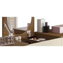 Ver imagem 4 de Escrivaninha Penteadeira Suspensa com Espelho 2 Gavetas Nubia Belaflex