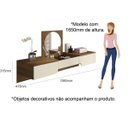 Ver imagem 5 de Escrivaninha Penteadeira Suspensa com Espelho 2 Gavetas Nubia Belaflex