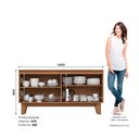 Ver imagem 4 de Buffet Aparador 4 Portas 150cm em MDP com Portas em MDF Nature Off White Branco