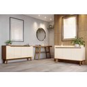 Ver imagem 5 de Buffet Aparador 4 Portas 150cm em MDP com Portas em MDF Nature Off White
