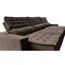 Ver imagem 4 de Sofá Retrátil e Reclinável 4,15m Cama inBox Big Puffer com SoftGel D40 Velupluma Café
