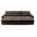 Ver imagem 5 de Sofá Retrátil e Reclinável 4,15m Cama inBox Big Puffer com SoftGel D40 Velupluma Café