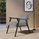 Ver mais imagens de Kit 2 Poltronas Decorativas Madeira Maciça Jequitibá Assento com Persintas Elásticas Ravena