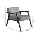 Ver imagem 3 de Kit 2 Poltronas Decorativas Madeira Maciça Jequitibá Assento com Persintas Elásticas Ravena