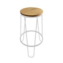 Ver imagem 3 de Conjunto Guatemala Mesa Aparador 120cm com 2 Banquetas Industriais Base em Ferro Branco