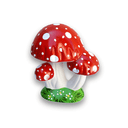 Ver imagem 1 de Enfeite para Jardim Trio de Cogumelinhos Decorado Vermelho
