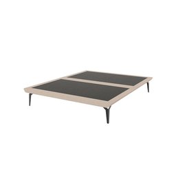 Base Box Cama Japonesa Toquio King Linho Bege - Cor: Bege - 1
