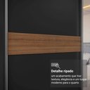 Ver imagem 7 de Guarda-Roupa Casal 100% MDF com Pés 3 Portas 1 Espelho Preto Malta Madesa