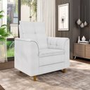 Ver imagem 2 de Poltrona do Papai/vovô/mamãe Sala de Estar Kate Pés Palito Bouclê Off White - New Belle Kate Dia Das