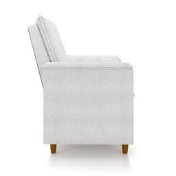 Poltrona do Papai/vovô/mamãe Sala de Estar Kate Pés Palito Bouclê Off White - New Belle Kate Dia Das - 6