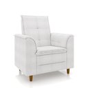 Ver imagem 1 de Poltrona do Papai/vovô/mamãe Sala de Estar Kate Pés Palito Bouclê Off White - New Belle Kate Dia Das