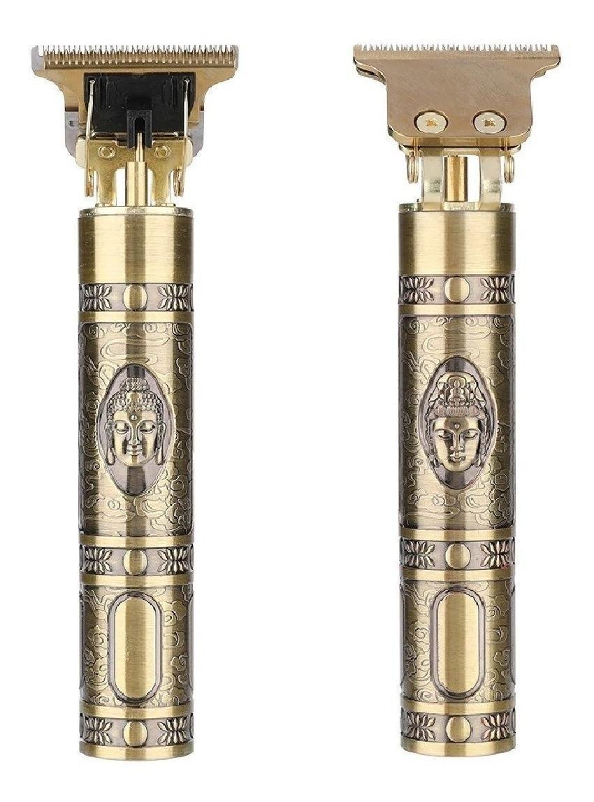 Barbeador Vintage Dourado sem Fio Máquina de Cortar Cabelo | MadeiraMadeira