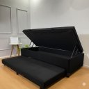 Ver imagem 2 de Cama Box Baú Solteiro com Auxiliar (Bicama) + Colchão Solteiro Espuma D20 12cm | Kit Completo com Ca