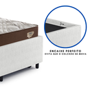Ver mais imagens de Bicama Box Solteirão 103x208 Courino Linho Branco com 2 Colchões Relax Adorabile Molas Ensacadas