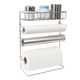 Suporte Cook Porta Rolos Parede 5 em 1 Aço Cromado Prime - Mundial Casa - 1