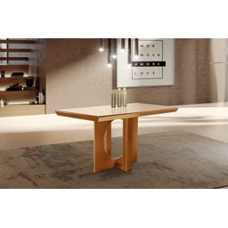 Mesa Tampo Vidro/MDF Frisa - 1