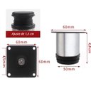 Ver imagem 2 de 5peças - Pé para Móveis Redondo Aço Inox 5cm Regulável