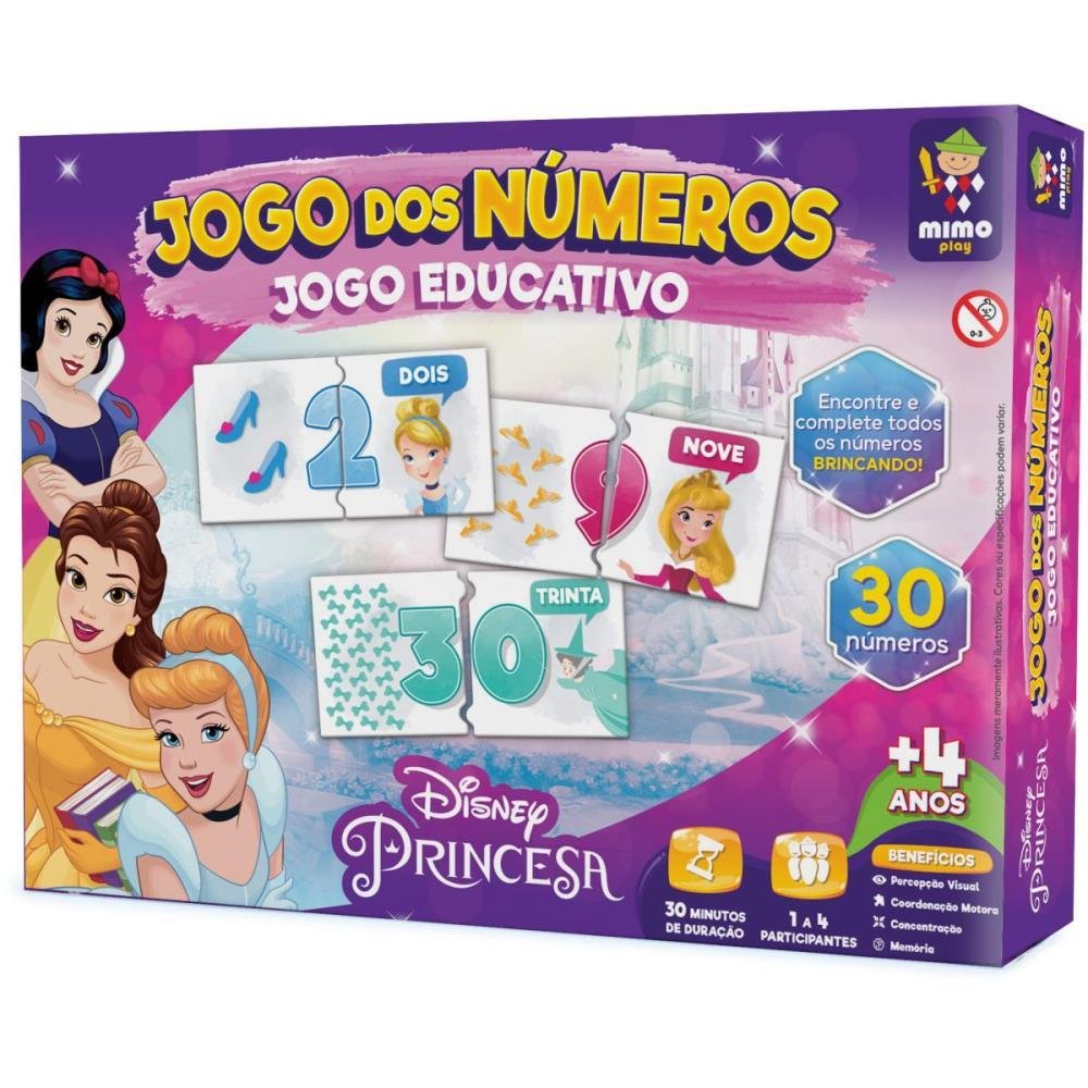 Brinquedo Educativo Pricesas Jogo dos Numeros 60PE - 1