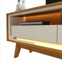 Ver imagem 5 de Painel e Rack Ripado com LED Nobre 230 Naturale Off White - Gelius