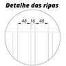 Painel e Rack Ripado com LED Nobre 230 Naturale Off White - Gelius - 13