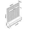 Painel e Rack Ripado com LED Nobre 230 Naturale Off White - Gelius - 10