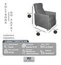 Ver imagem 2 de Poltrona Cadeira do Papai Reclinável Confortavel Veludo:Cinza/Liso