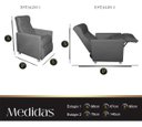 Ver imagem 3 de Poltrona Cadeira do Papai Reclinável Confortavel Veludo:Cinza/Liso