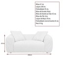 Ver imagem 5 de Sofá Clier 3 Lugares 260cm Off White Bouclé Conforto Moderno Sofá Home