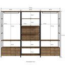 Ver imagem 3 de Guarda-Roupa Closet Industrial 3 Módulos 4 Gavetas e 1 Mesa Lateral