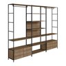 Guarda-Roupa Closet Industrial 3 Módulos 4 Gavetas e 1 Mesa Lateral - 2