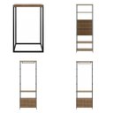 Ver imagem 4 de Guarda-Roupa Closet Industrial 3 Módulos 4 Gavetas e 1 Mesa Lateral