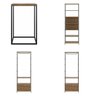 Guarda-Roupa Closet Industrial 3 Módulos 4 Gavetas e 1 Mesa Lateral - 4