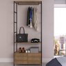 Guarda-Roupa Closet Industrial 3 Módulos 4 Gavetas e 1 Mesa Lateral - 5