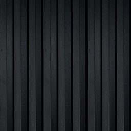 Painel Ripado Wpc Interno Wave Cor: Preto 2,90m X 14cm (0,406m²) - 1