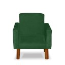 Ver imagem 1 de Mini Poltrona Cadeira Infantil Nina de Criança Suede Verde Marrom Pés Palito
