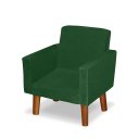 Ver imagem 5 de Mini Poltrona Cadeira Infantil Nina de Criança Suede Verde Marrom Pés Palito