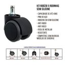 Ver imagem 4 de Kit Rodízio 5 Rodinhas Semi Silicone - Pu