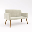 Ver imagem 7 de Kit Namoradeira 2 Lugares Reforçada + 2 Poltronas Balaqui Cor:bege