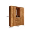 Ver imagem 3 de Guarda Roupas Casal Capela Lyon C/ Espelho Cor Cedro