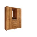 Ver imagem 1 de Guarda Roupas Casal Capela Lyon C/ Espelho Cor Cedro