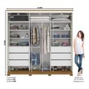 Ver imagem 4 de Guarda-Roupa Casal com Espelho 2 Portas 6 Gavetas Michelangelo Espresso Móveis