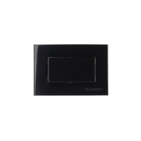 Placa para Móveis 65x45 com Interruptor Simples Margirius Sleek 10a Preto Ebony