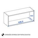 Ver imagem 6 de Armario Aereo Basculante 80 Cm 16978 Freijo Off White Cristal Nicioli Freijo Off White Cristal