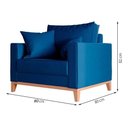 Ver imagem 4 de Poltrona Beny Pés E Base Em Madeira Linho Rr Decor