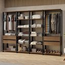 Ver imagem 1 de Guarda-roupa Closet Modulado Valencia 4 Gavetas 258cm Madesa 02