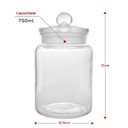 Ver imagem 3 de Kit 3 Potes Porta Mantimentos Vidro Arena 750ml Tampa Lyor