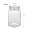 Kit 3 Potes Porta Mantimentos Vidro Arena 750ml Tampa Lyor - 3