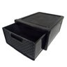 2 Gaveteiros Organizadores 7,9 Litros Plástico Empilhável Rattan 33x27x15 - Nitron Cor:preto - 3